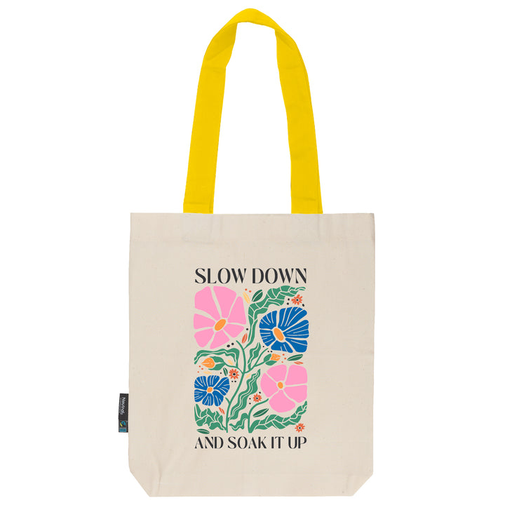 Twill Bag aus Bio- Baumwolle | Floral 8 | Slow down and soak it up - verschenkich.de