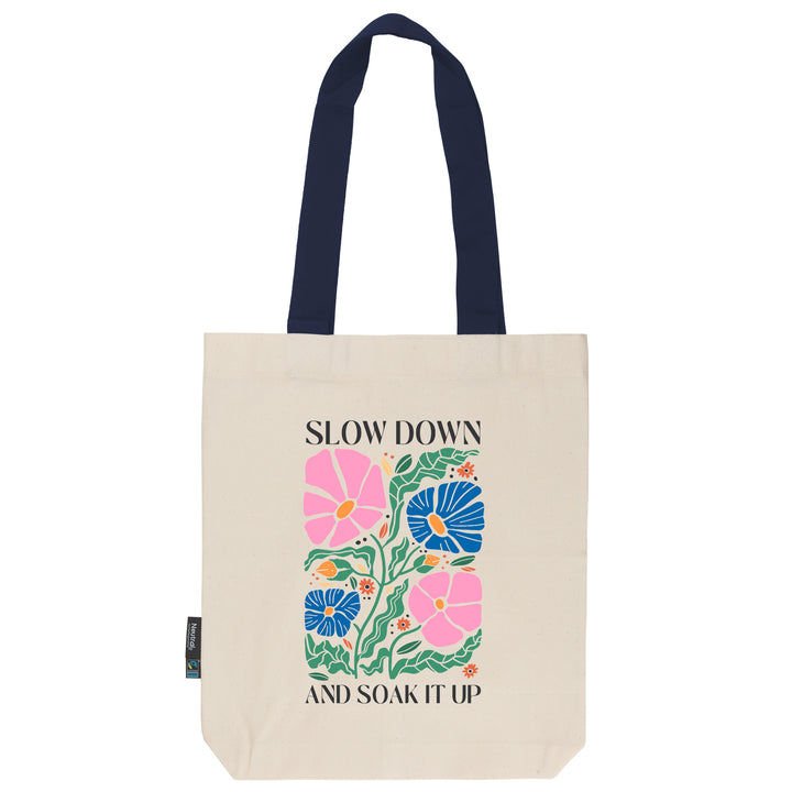 Twill Bag aus Bio- Baumwolle | Floral 8 | Slow down and soak it up - verschenkich.de