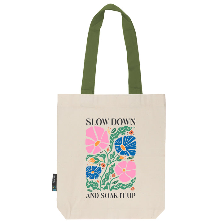 Twill Bag aus Bio- Baumwolle | Floral 8 | Slow down and soak it up - verschenkich.de