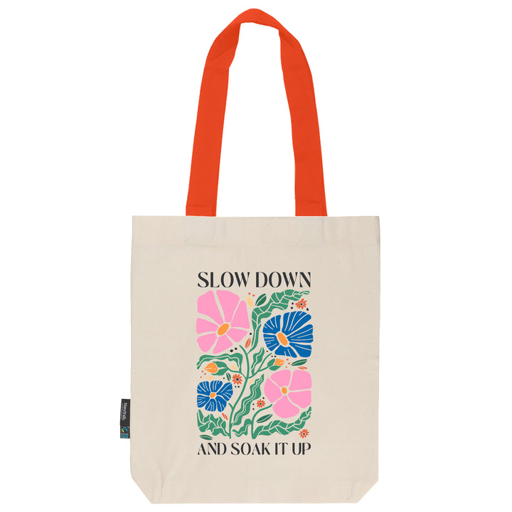 Twill Bag aus Bio- Baumwolle | Floral 8 | Slow down and soak it up - verschenkich.de
